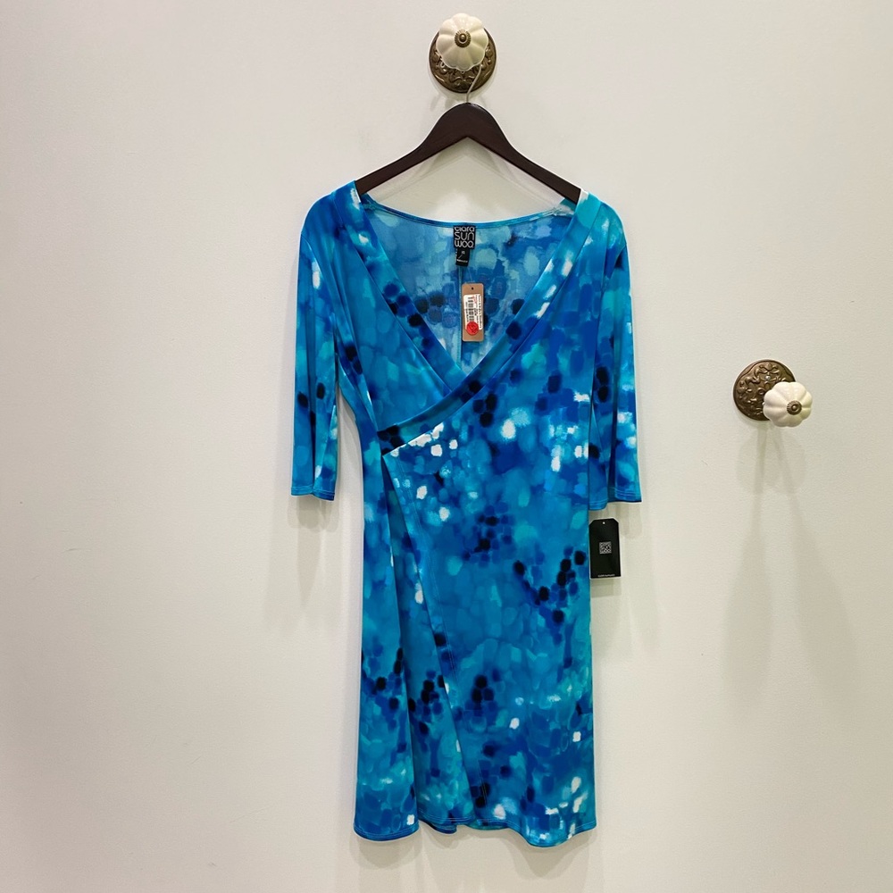 Clara Sun Woo Knit Dress in blue